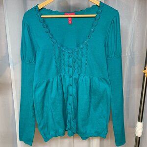 Its Turquoise Snap Front Top